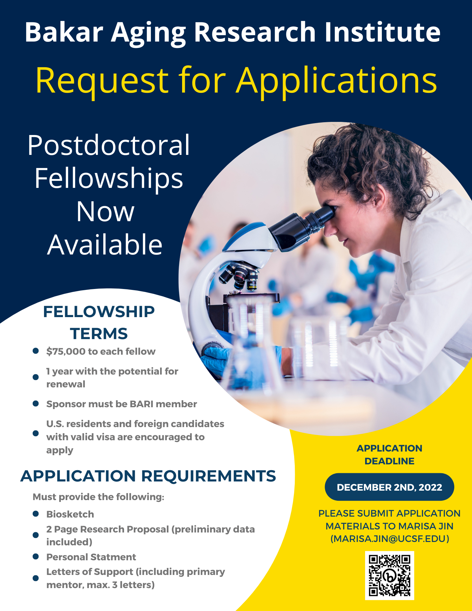 Request for Postdoctoral Fellowship Applications